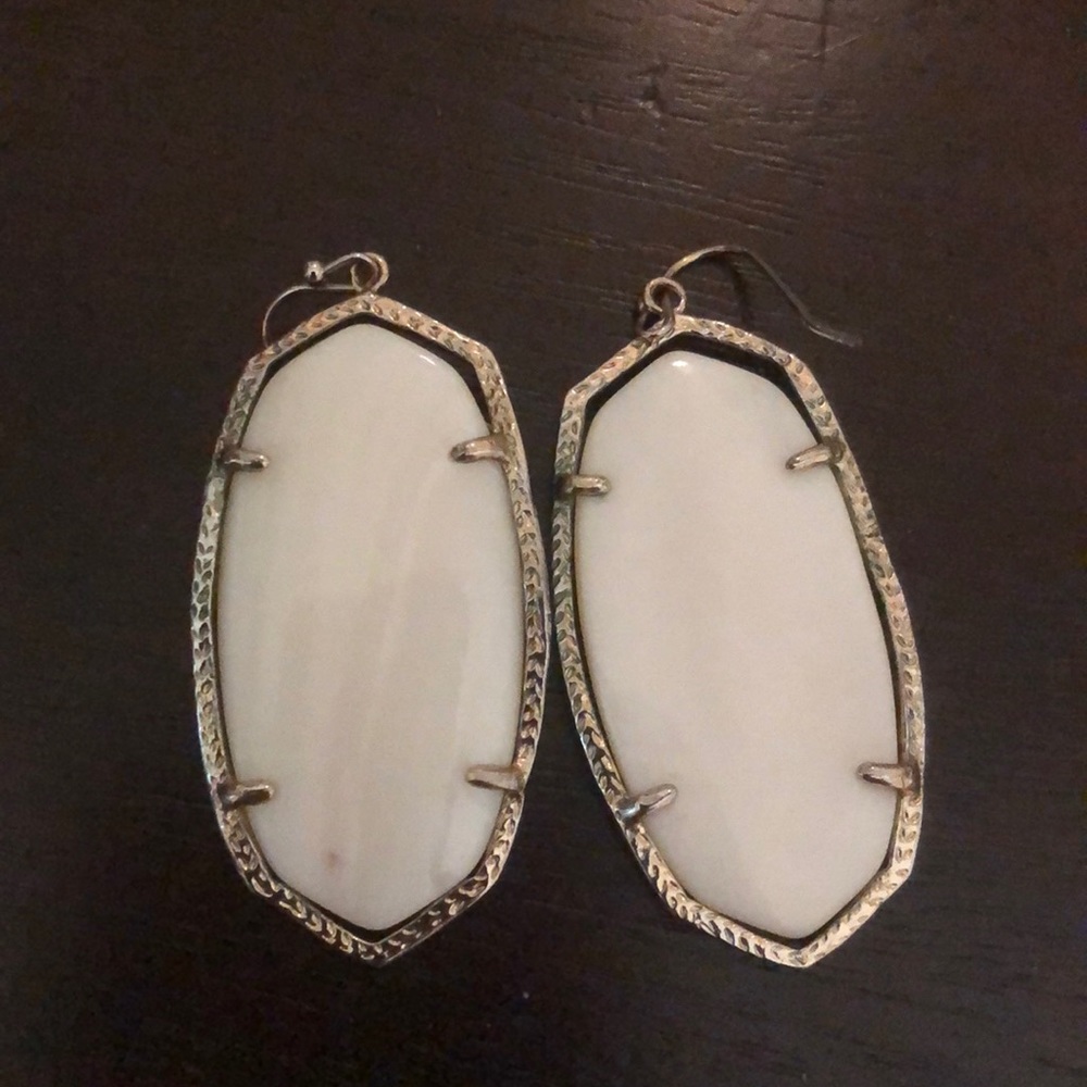 Kendra Scott white earrings